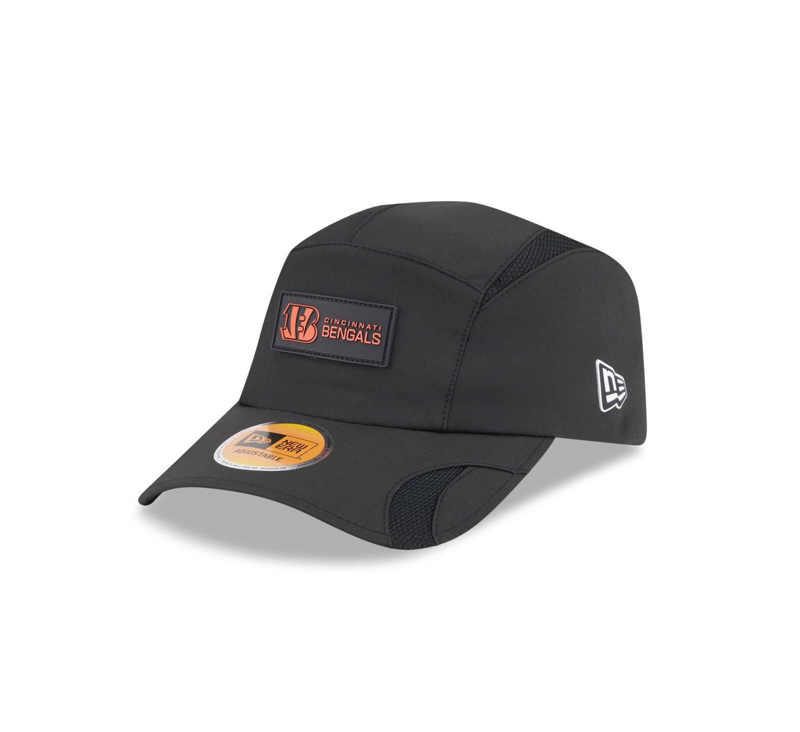Мужская бейсболка New Era Men's Black Cincinnati Bengals 2025 Sideline Runner Adjustable Hat