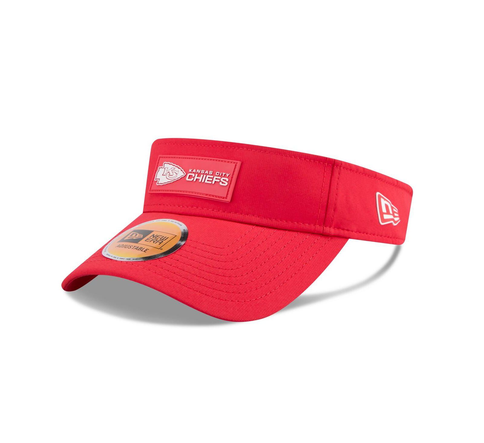 New Era Мужская кепка-визор Kansas City Chiefs 2025 Sideline, красный цвет