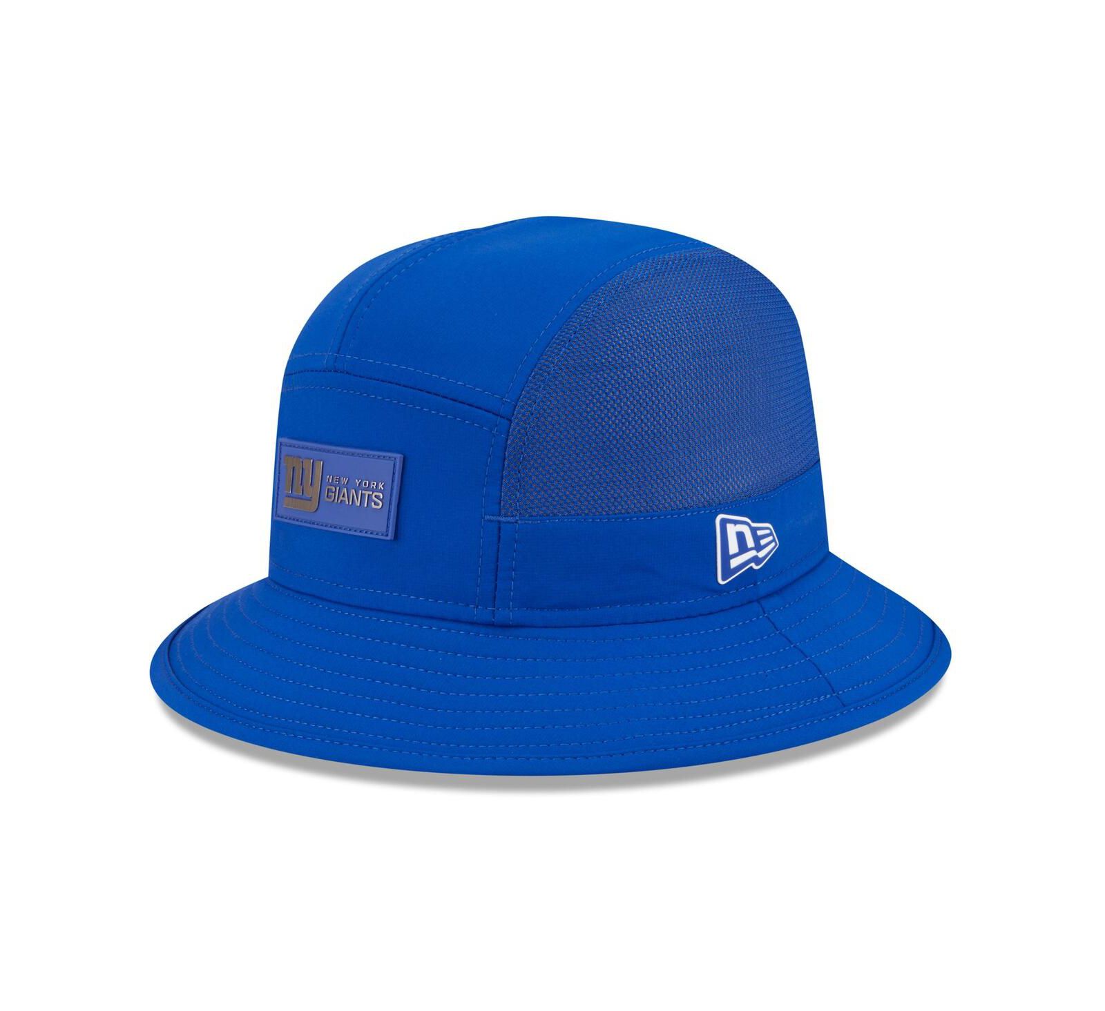 Мужская панама New Era Royal New York Giants 2025 Sideline Bucket Hat