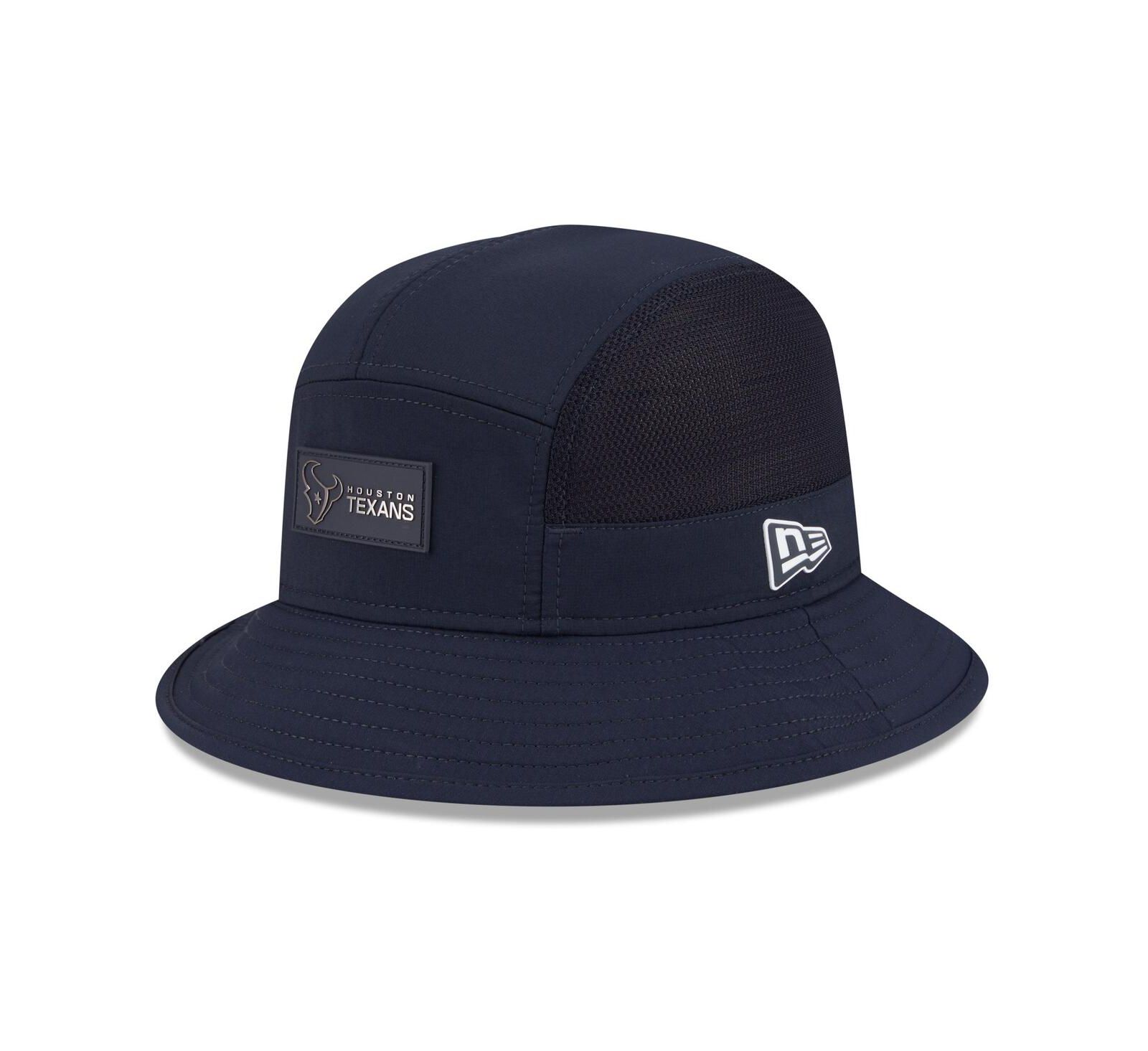 New Era Мужская синяя панама Houston Texans 2025 Sideline Bucket Hat