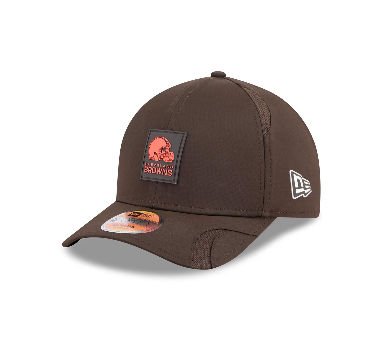 Детская регулируемая кепка New Era Cleveland Browns 2025 Sideline 9FORTY коричневая