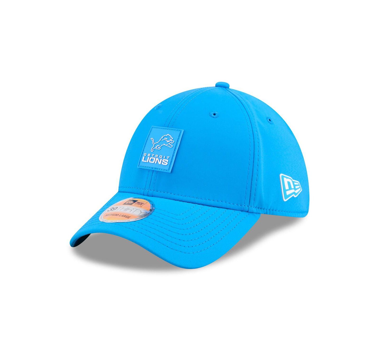 Мужская кепка New Era Blue Detroit Lions 2025 Sideline 39THIRTY Flex