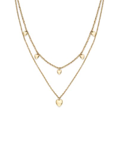 Золотистая стальная цепочка Olivia Burton Mini Heart