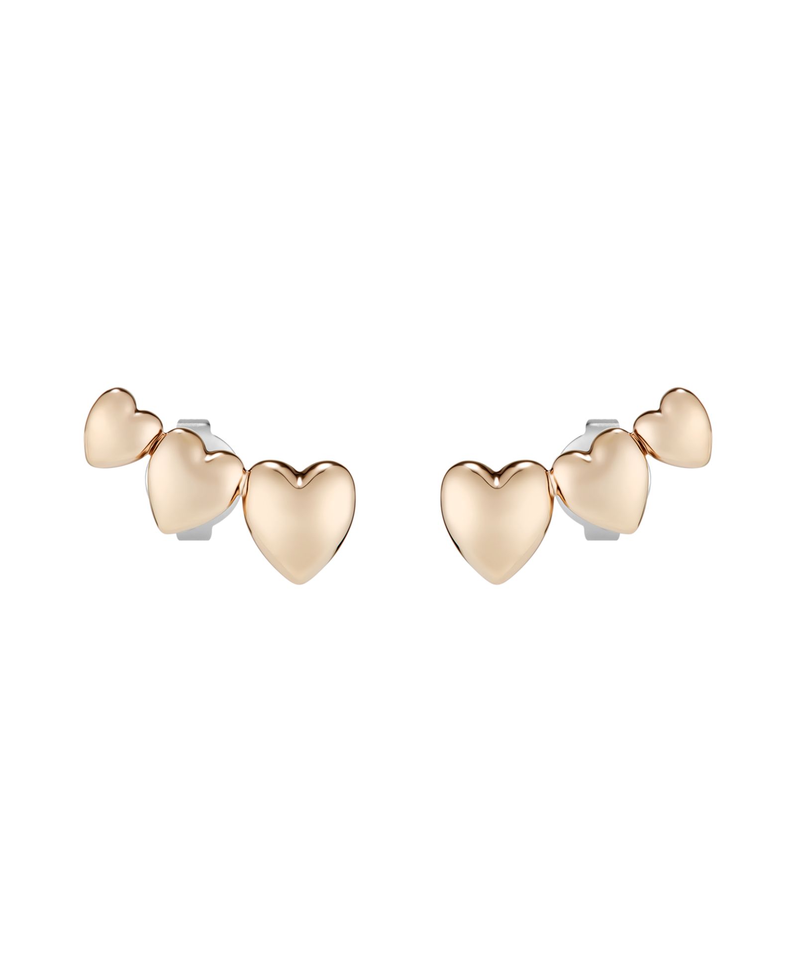 Olivia Burton Серьги из нержавеющей стали Mini Heart Rose Gold Tone с бриллиантами