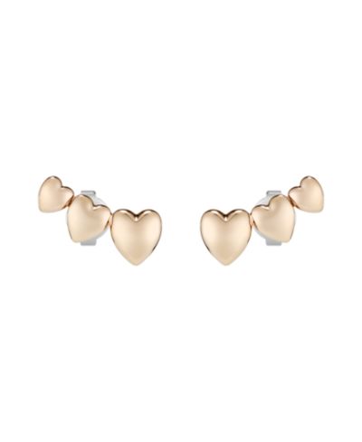 Olivia Burton Серьги из нержавеющей стали Mini Heart Rose Gold Tone с бриллиантами