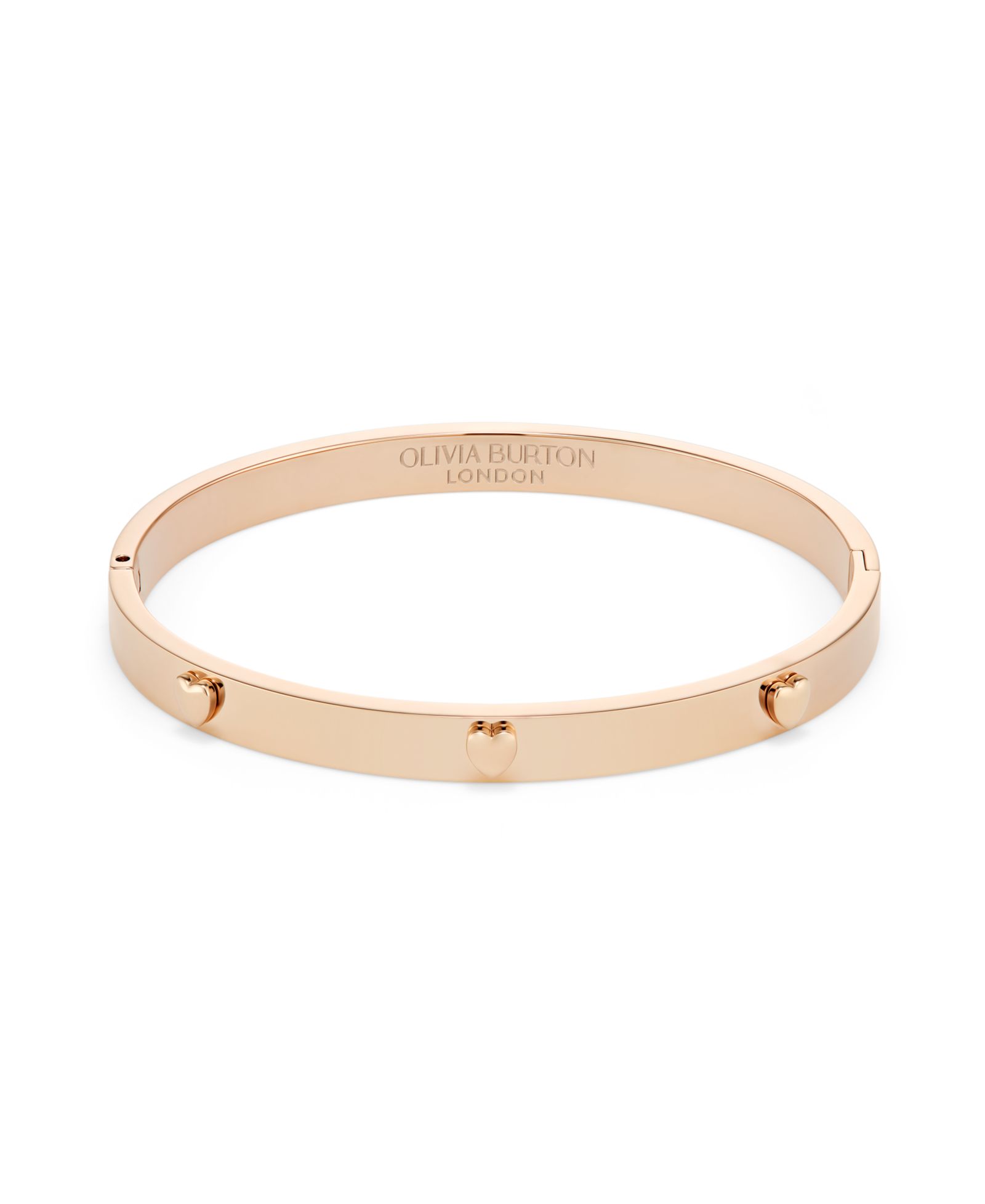 Браслет Olivia Burton Mini Heart Rose Gold Tone Stainless Bangle