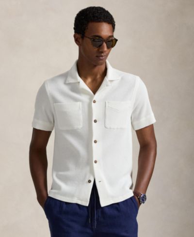 Мужская рубашка Polo Ralph Lauren Waffle-Knit Short-Sleeve