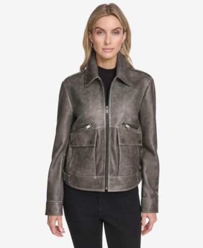 Женская кожаная куртка Andrew Marc Addis Aviator