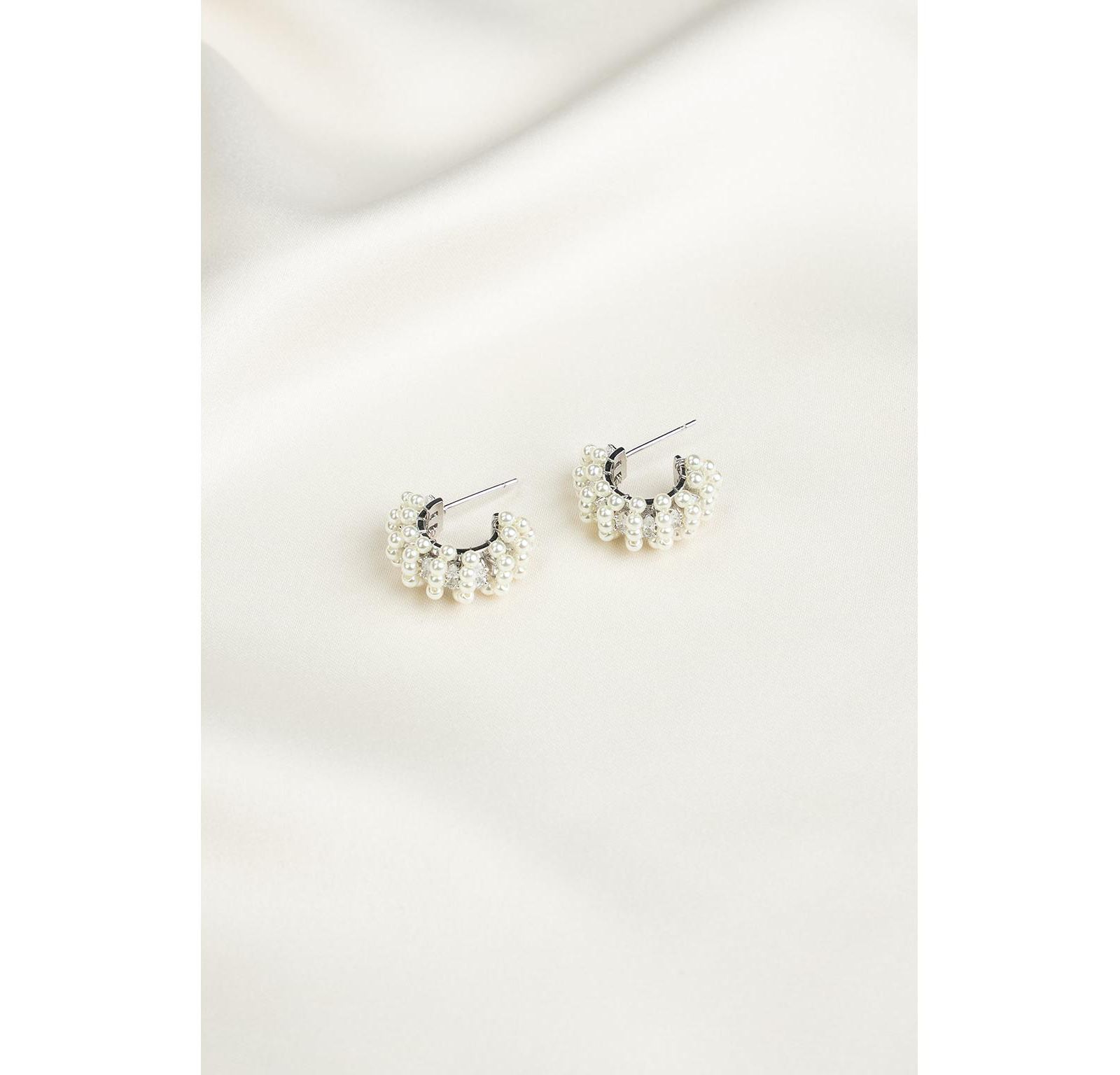 Серьги-кольца Millie Mini Pearl