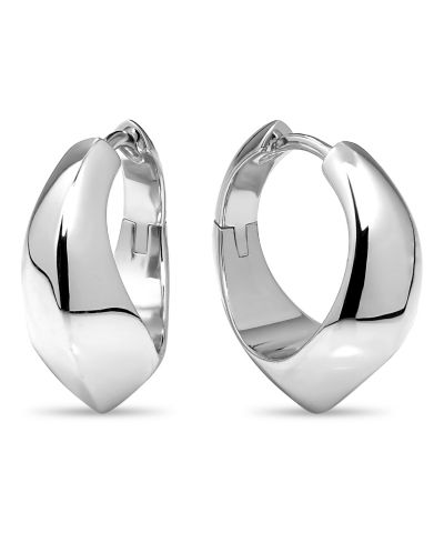 Devata Beveled Curve серьги-кольца из стерлингового серебра