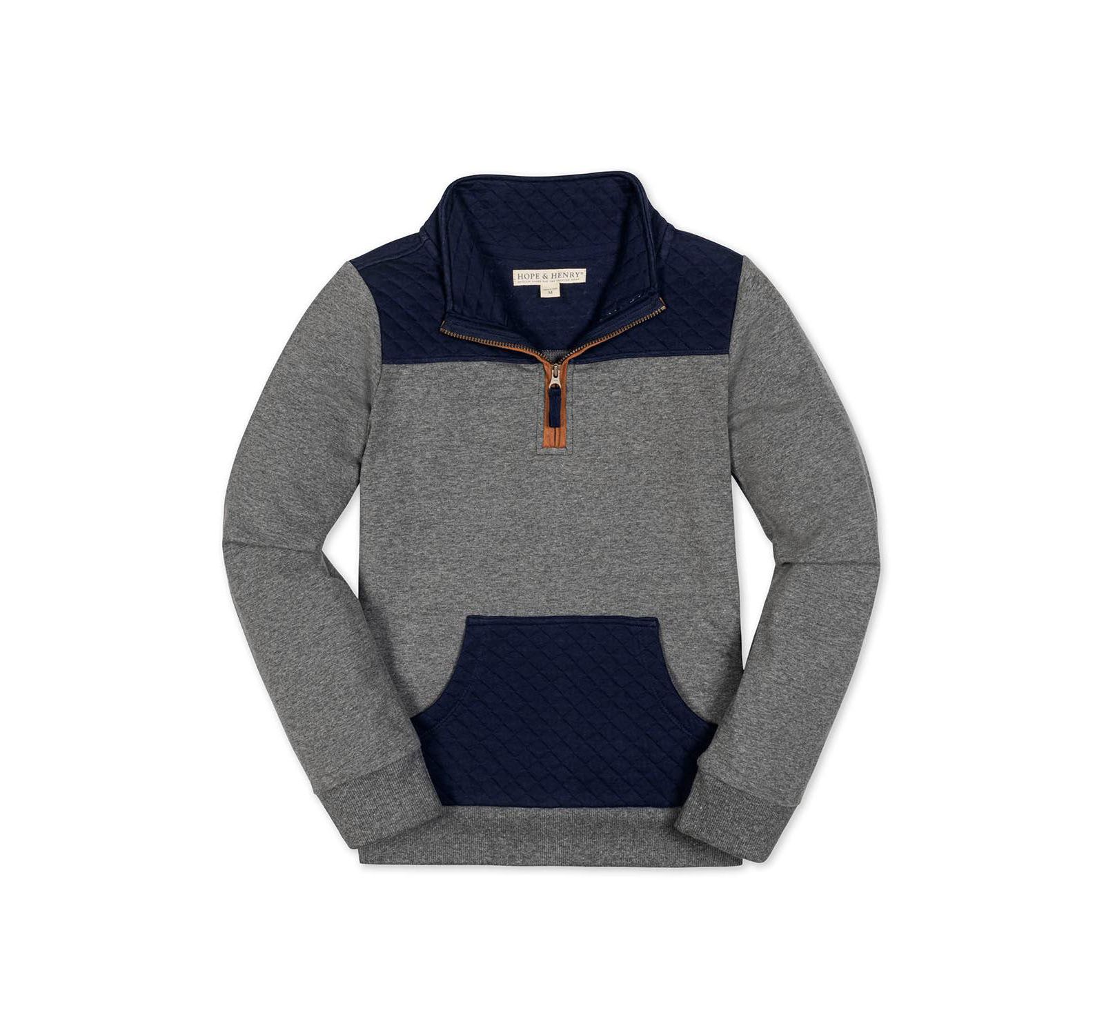 Детский джемпер Hope & Henry Organic Long Sleeve French Terry Half-Zip