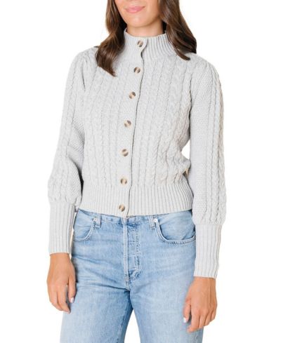 Hope & Henry Женский кардиган с узором Cable Mock Neck
