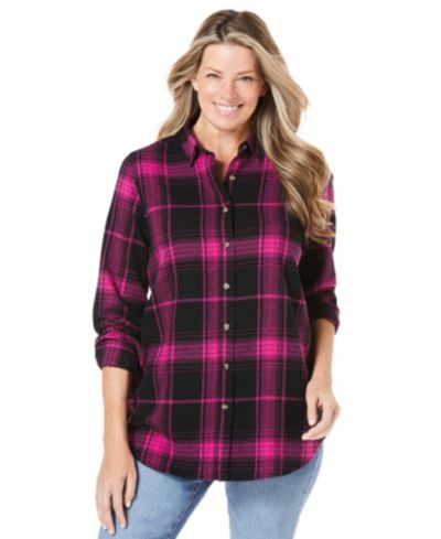 Pink black plaid