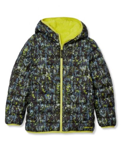 Lands' End Детская двусторонняя куртка с капюшоном FeatherFree