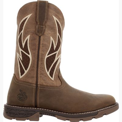 GEORGIA BOOT Men's Carbo-Tec FLX Pull-on with InsulKul Work Boot in Brown/Tan