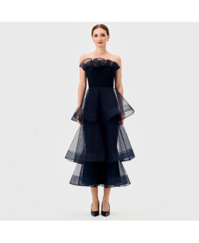 BARIANO Women's Mae Tiered Ruffle Midi