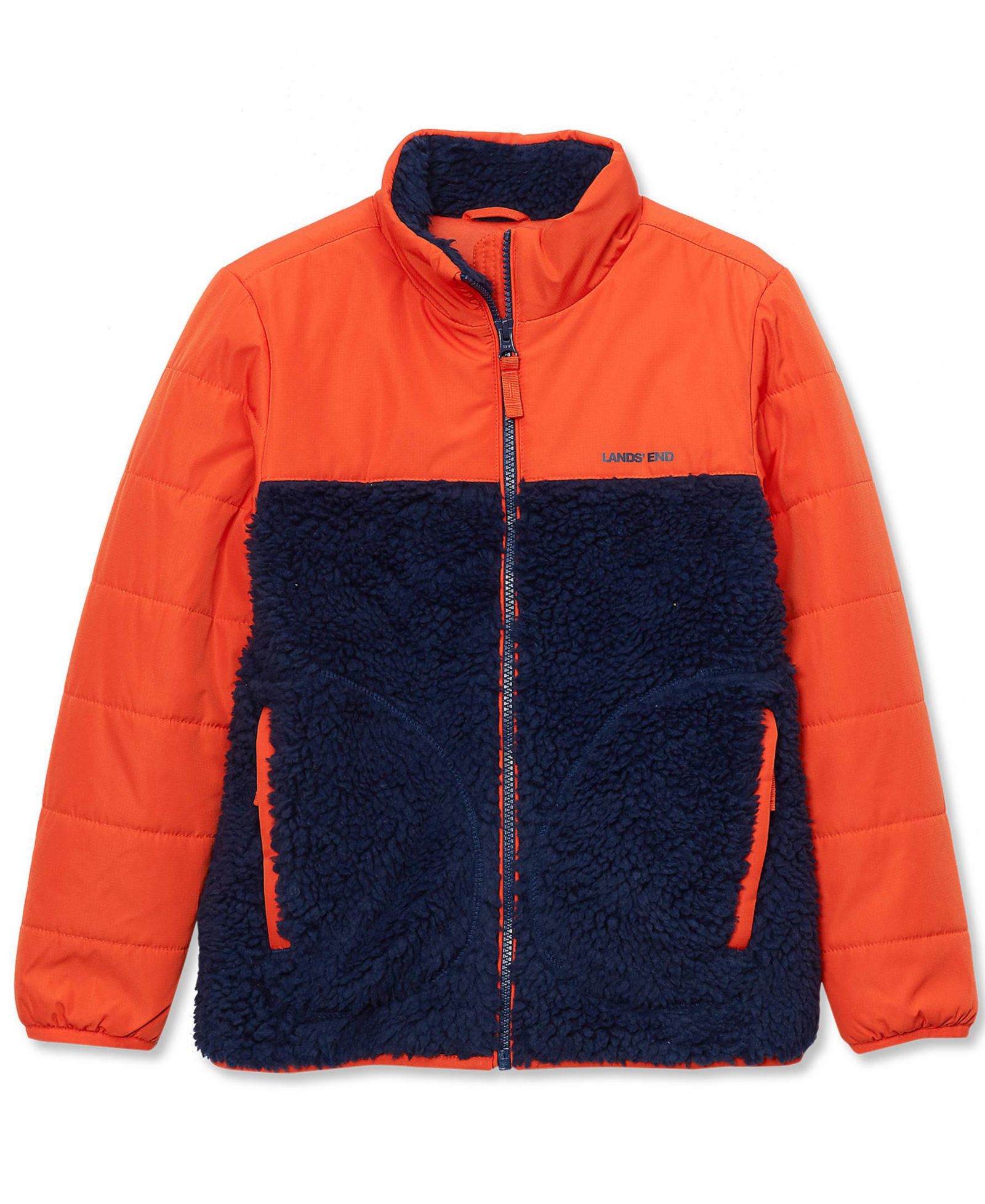 Lands' End Kids Water Resistant Mixed Media Insulated Jacket