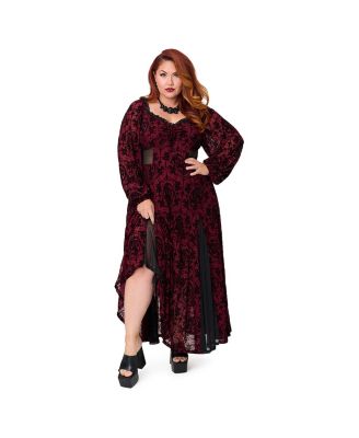 Unique Vintage Pljus Razmer Prozrachnoye Pautino Godet Maxy Platy