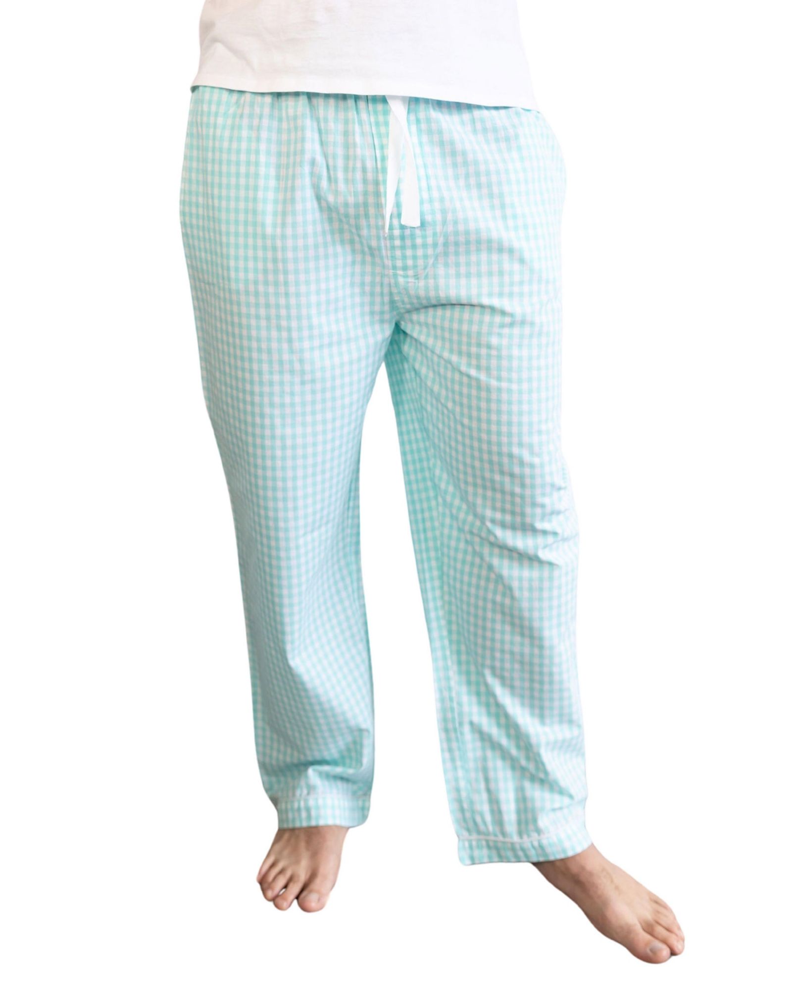 Sant and Abel Мужские длинные пижамные брюки из органического хлопка Poplin