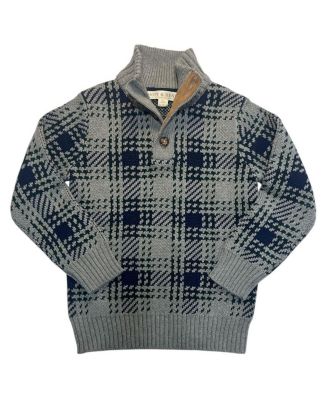 Classic gray plaid intarsia