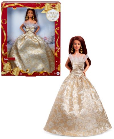 Кукла Barbie 2025 Holiday Barbie с темно-коричневыми волосами