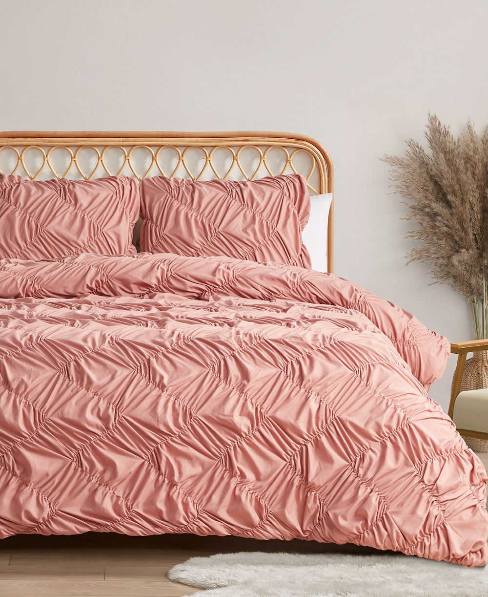 Jessica Simpson Emmy Textured Ruched 3-Pc. Comforter Set, King