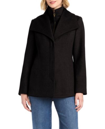 Женское шерстяное пальто Vince Camuto Short With Fixed Bib