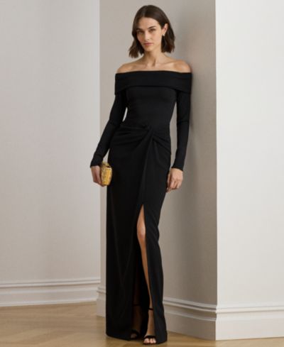 Женское вечернее платье Lauren Ralph Lauren Rib-Knit Off-The-Shoulder