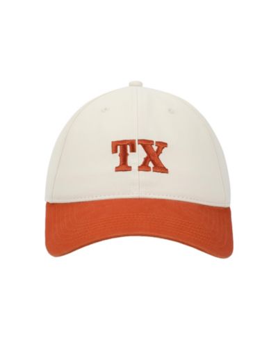 Бейсболка из вареного поплина Texas Orange and White Unstructured