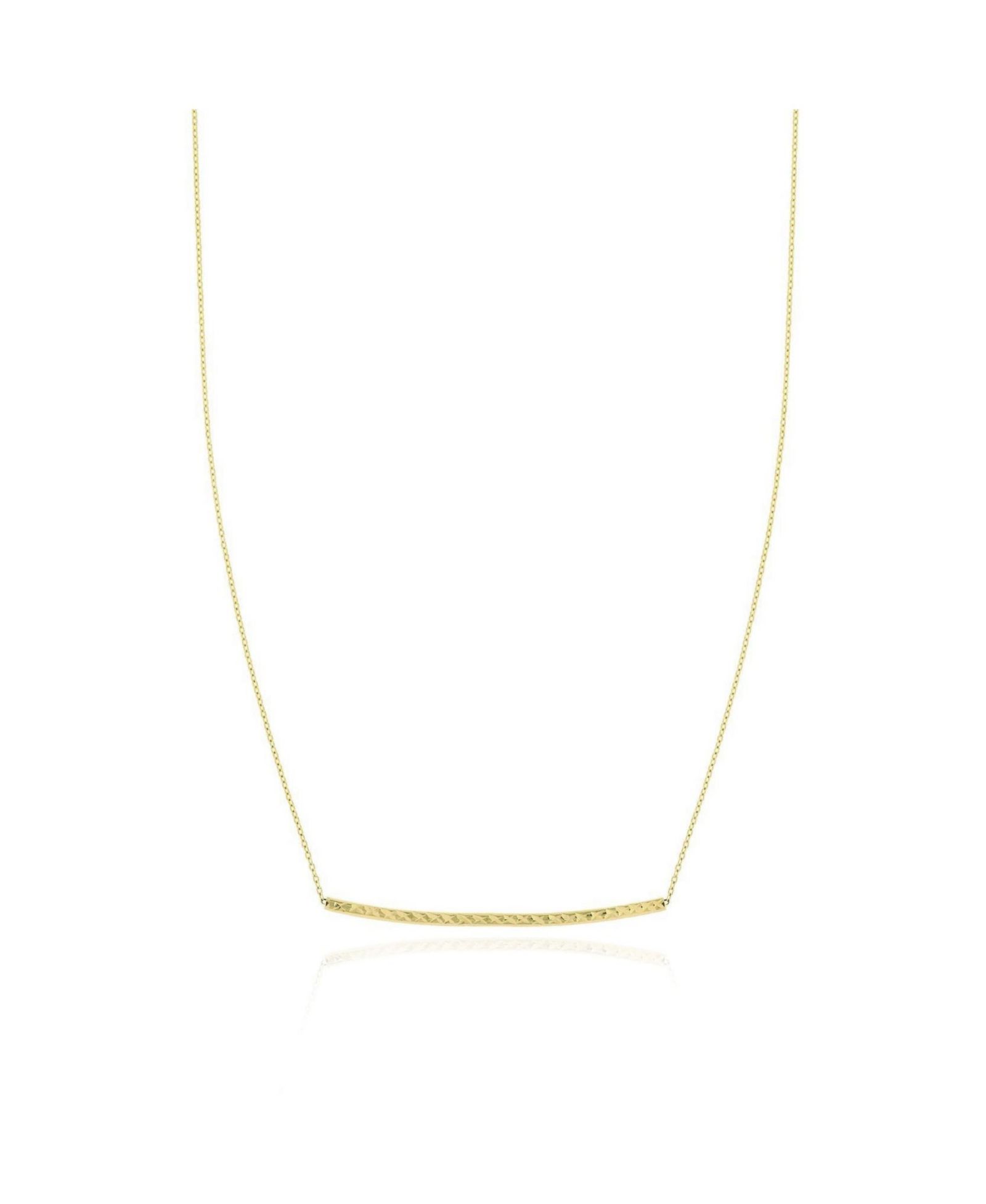 The Lovery Sparkle Cut Bar Necklace 14K Gold