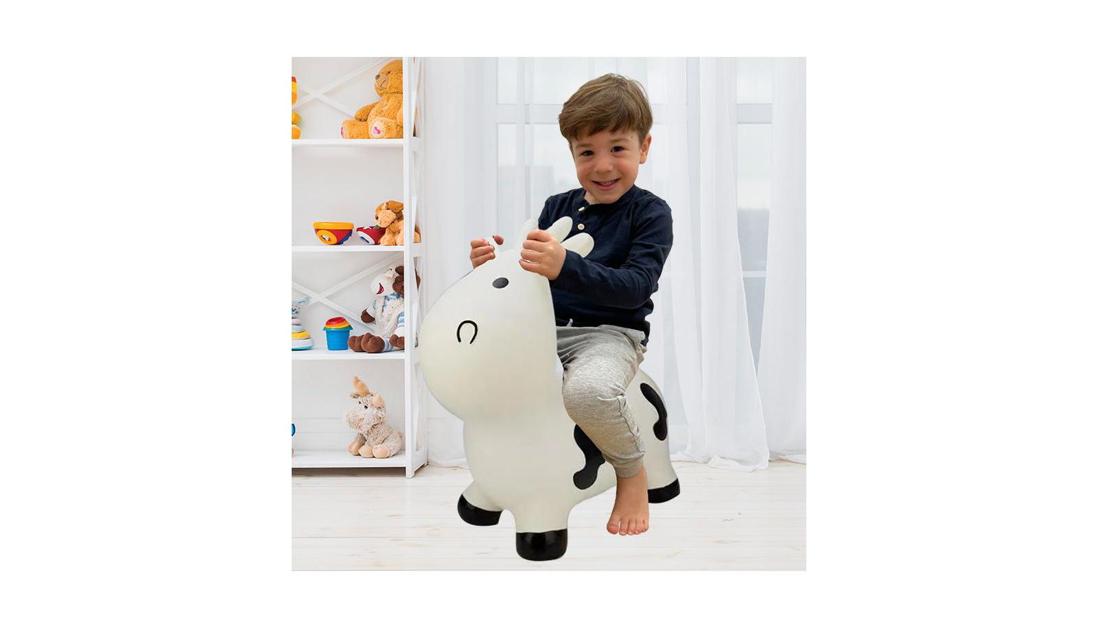 Надувной прыгучий зверь BounceZiez с насосом (Cow)
