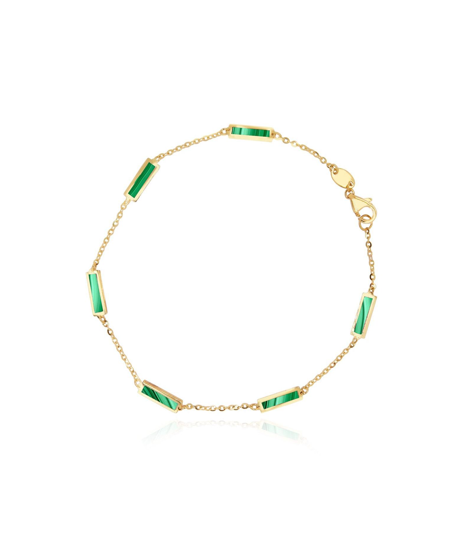 Браслет-цепочка The Lovery Malachite Bar