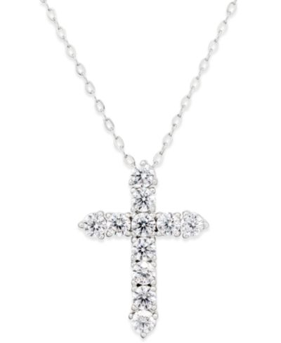 Подвеска Eliot Danori Silver-Tone Crystal Cross