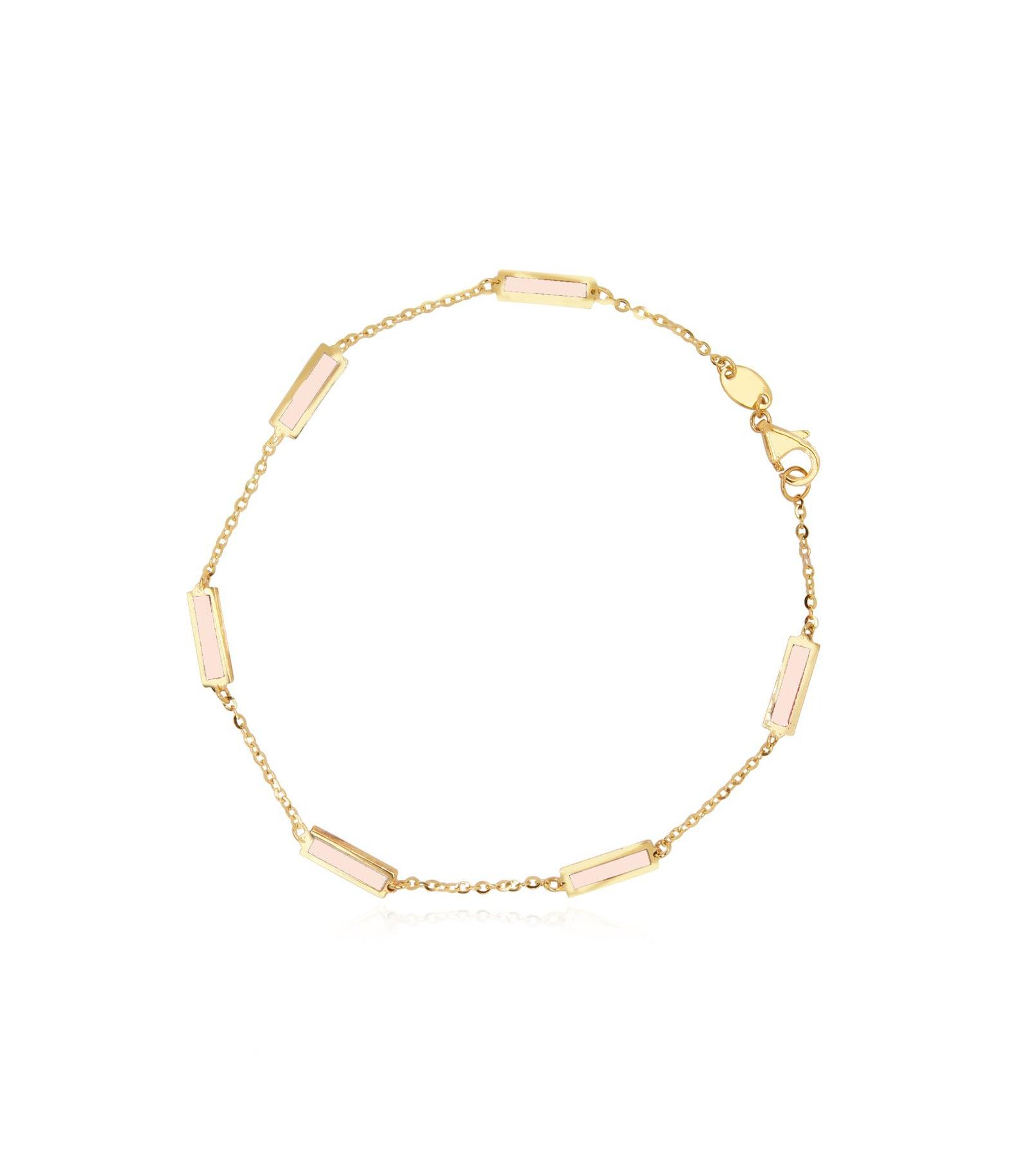 The Lovery Pearl Bar Chain Bracelet