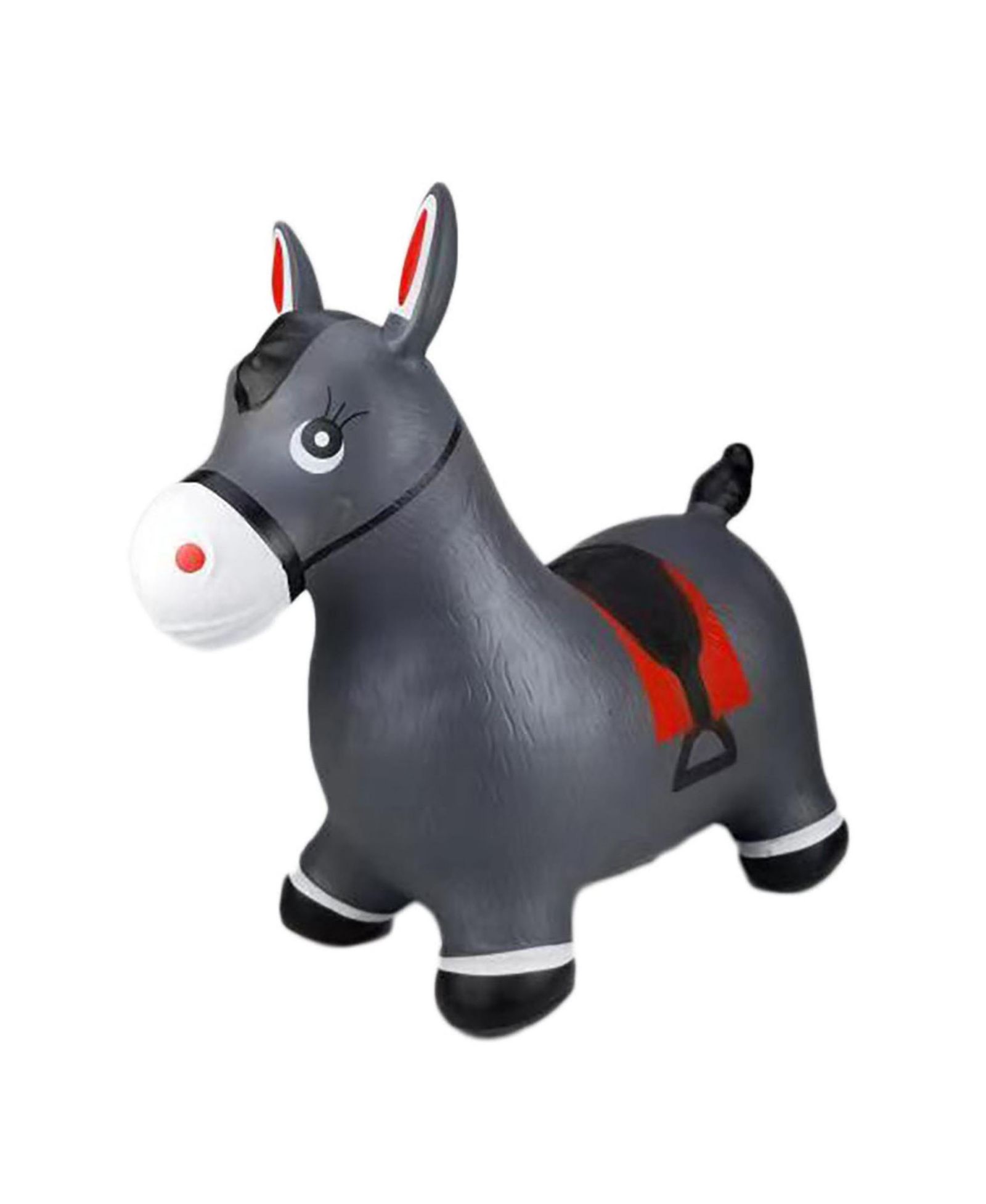BounceZiez надувной прыгучий конь с насосом, серый конь