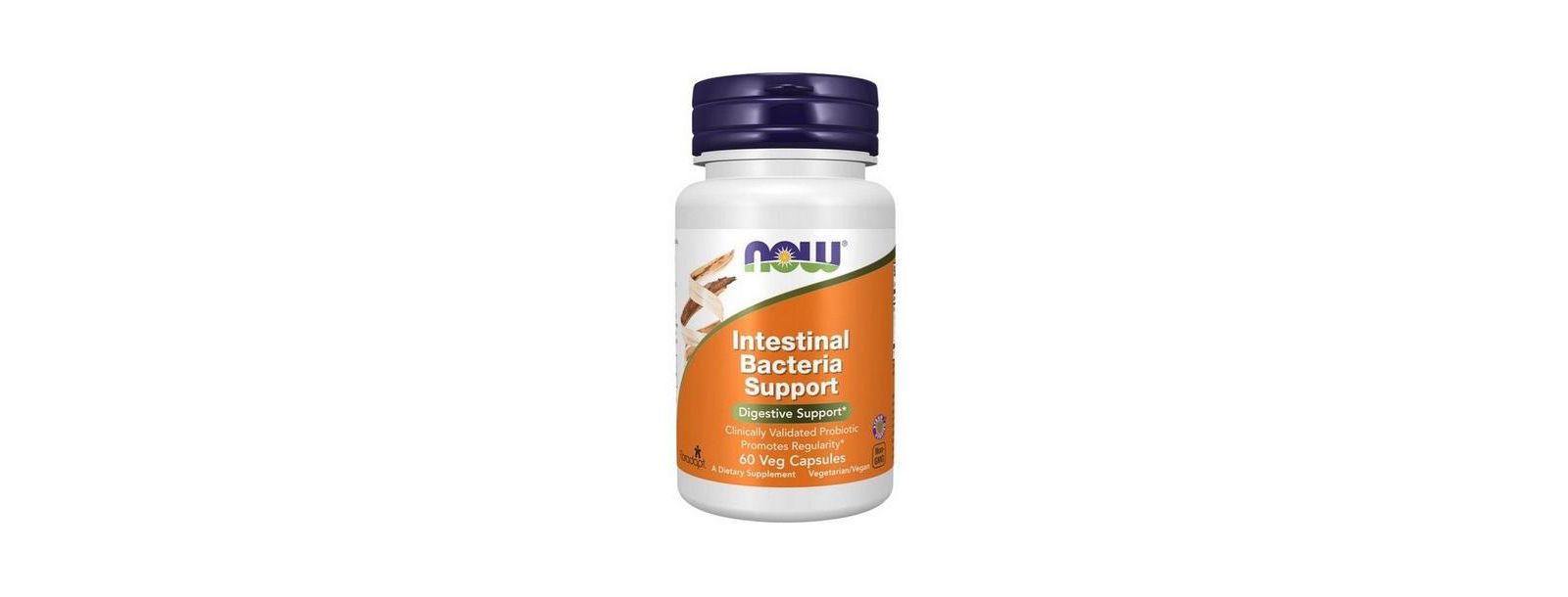NOW Foods поддержка кишечной микрофлоры, 60 вегетарианских капсул