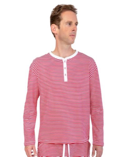 Sant and Abel Men’s Organic Cotton Jersey Long Sleeve Pajama Henley Top