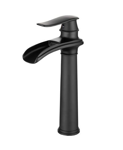 Greenspring Waterfall Single Hole Single Handle Bathroom Vessel Sink Faucet with Pop-Up Drain Assembly
