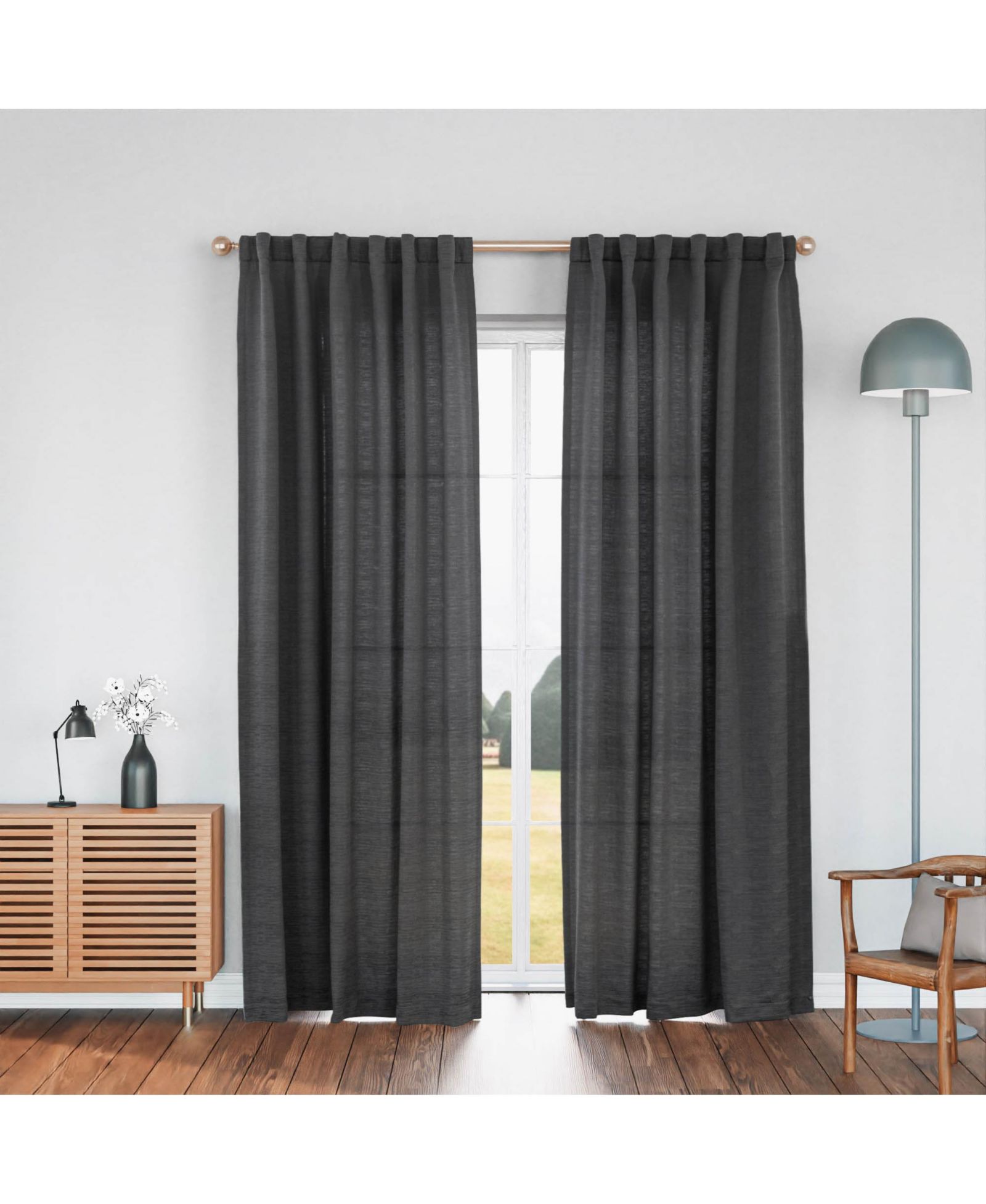 Awesome Home шторы из смесового хлопка (2 панели) 52"x108"