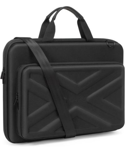 MOSISO Жесткий чехол для ноутбука Black - сумка для компьютера 15-15.6 Inch, совместимая с MacBook, HP, Dell, Lenovo, Asus - 16 Inch с передним карманом