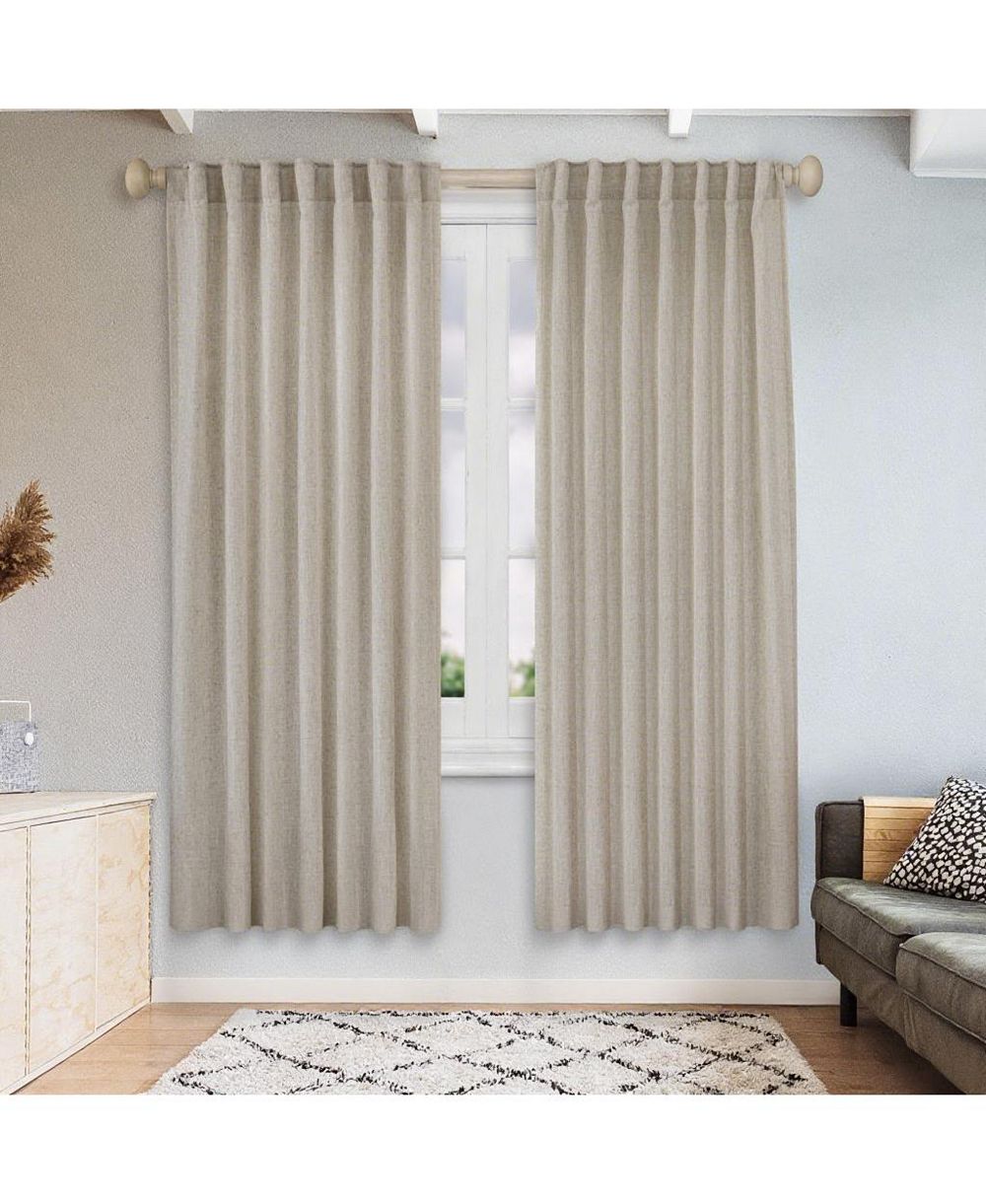Светопропускающие шторы Awesome Home Linen Blend (2 панели) для гостиной