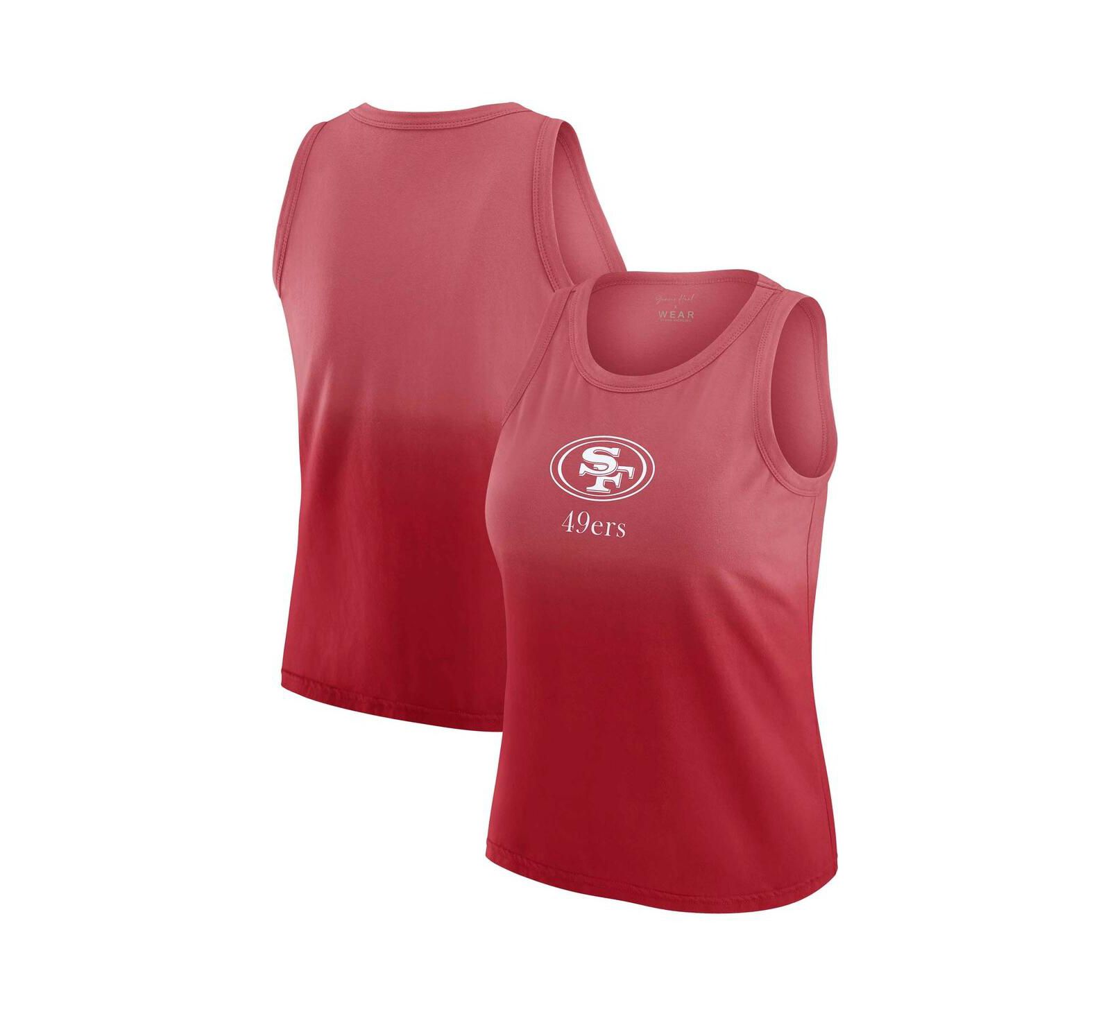 Женский топ WEAR by Erin Andrews x Gracie Hunt Scarlet San Francisco 49ers Ombre Tank Top