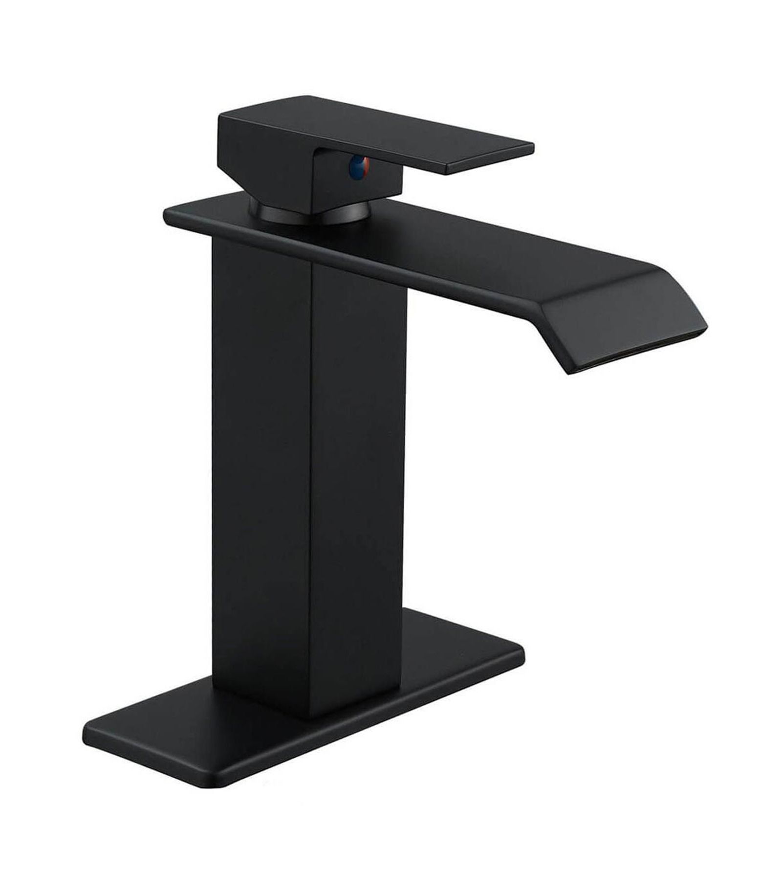 Greenspring Brushed Gold Waterfall Single Handle Bathroom Faucet with Supply Line