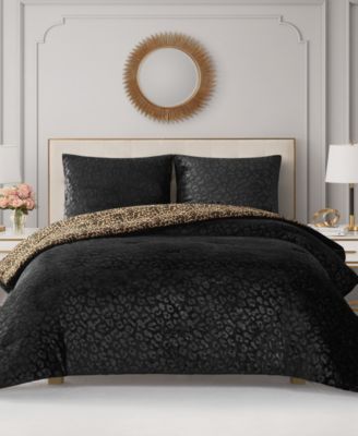 Juicy Couture Embossed Leopard Reverse To Royal Leopard 3-Pc. Comforter Set, King