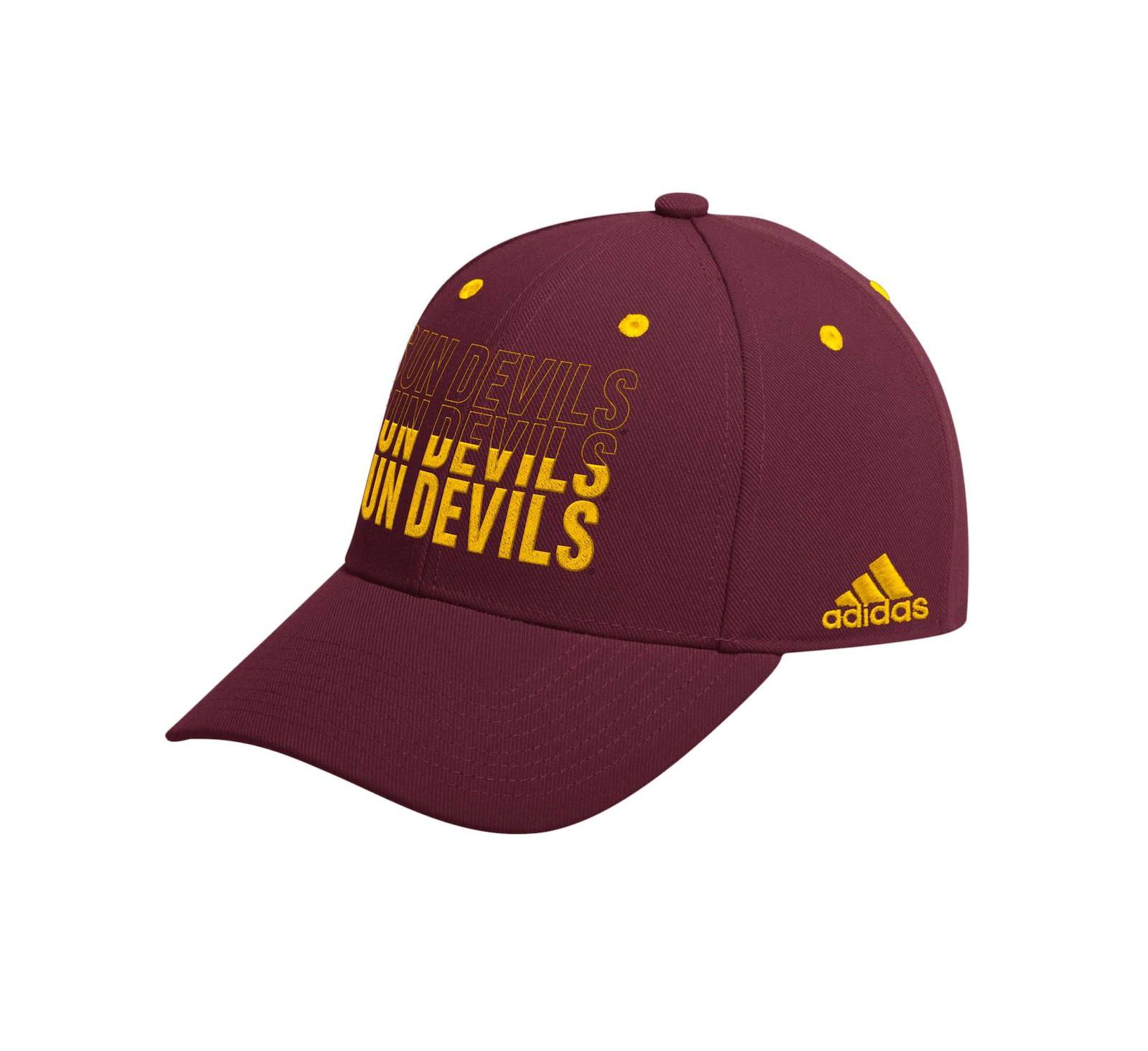 Adidas Men's Maroon Arizona State Sun Devils Seasonal Half Font Adjustable Hat