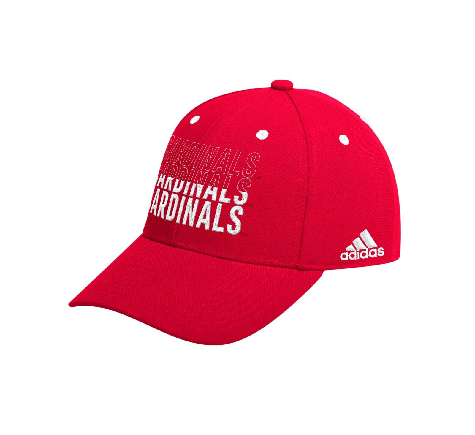 Adidas Мужская кепка Adidas Louisville Cardinals Seasonal Half Font Adjustable Hat, Red