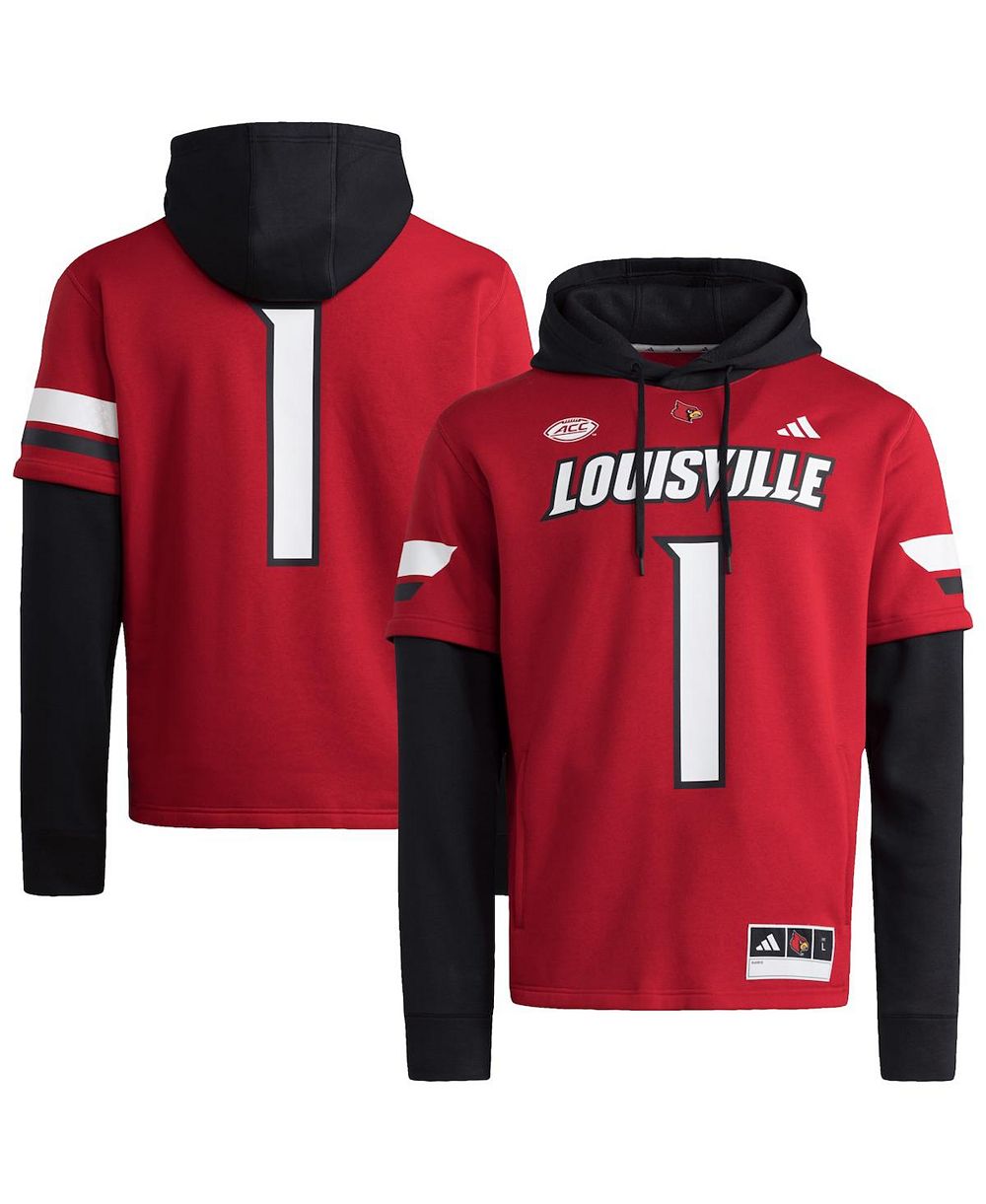 Худи Adidas Men's Red Louisville Cardinals Jersey Pullover