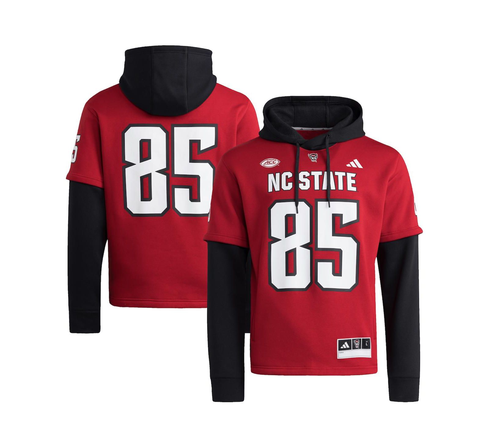 Adidas Men's Red NC State Wolfpack Jersey Pullover Hoodie