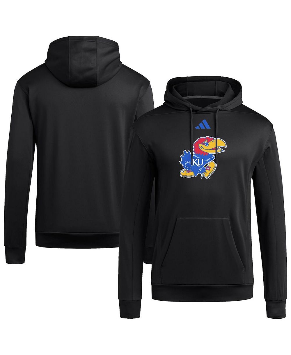 Adidas Men's Black Kansas Jayhawks Locker Logo Fleece Pullover Hoodie