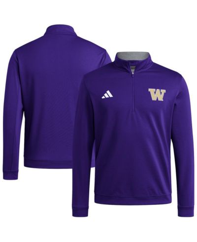 Мужская толстовка adidas Purple Washington Huskies Elevated Tri-Blend Quarter-Zip Pullover